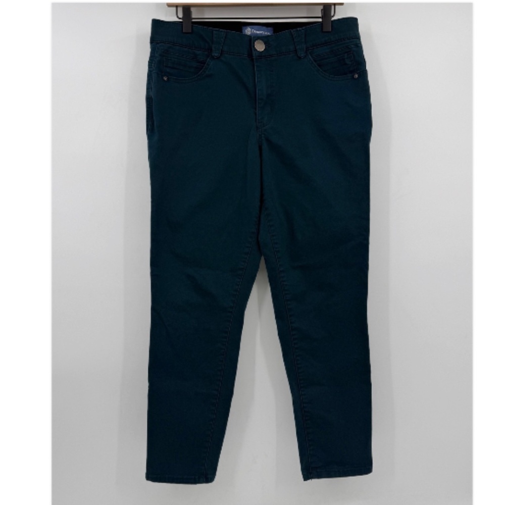 Democracy Pants Women 12 Green Ab Solution Stretch Ankle Mid Rise 5 Pockets